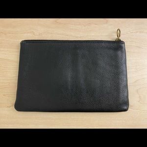 Madewell Black Leather Zip Pouch